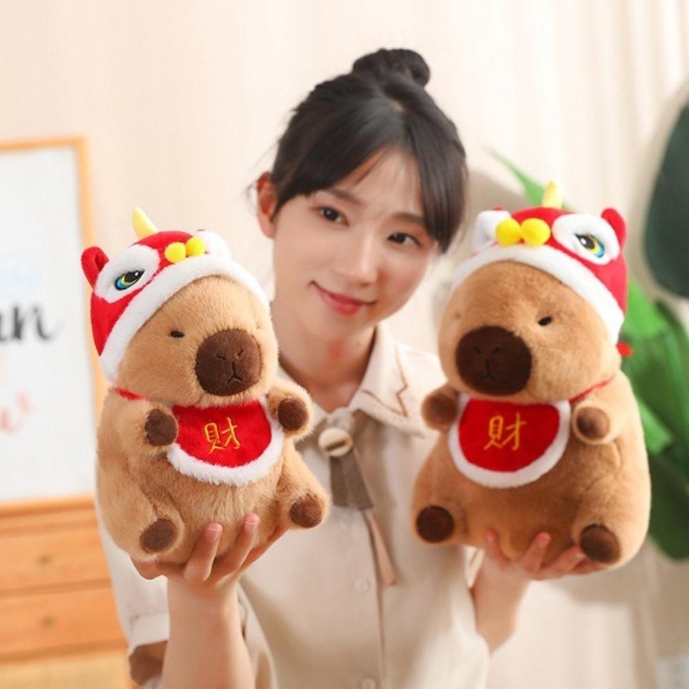 Blessing Capybara Plush Doll Dress Up Capibara Fluffty Doll Capybara Plush Toy  Christmas Toy