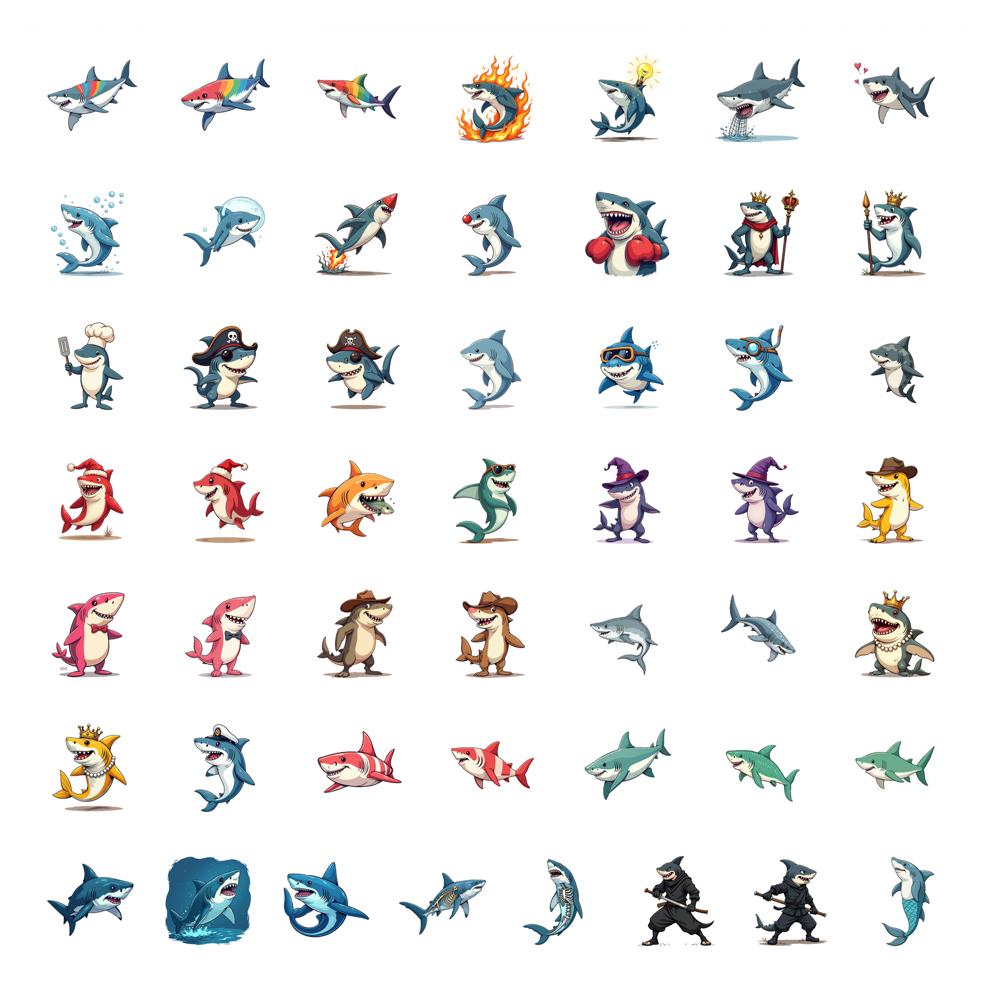 

50pcs Decals Playful Animal Stickers Teacher Reward Stickers Stationery Stickers For Laptop Car Sticker