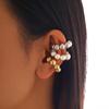 Elegant Pearl CCB Earrings Set: 3-Piece Non-Piercing Cross-Border Jewelry