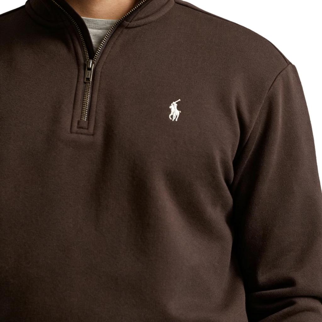 Polo Ralph Lauren Ss26 Pony Logo Embroidered Half-Zip Long Sleeve Sweatshirt Classic Edition Men Sweatshirt 710929587-009