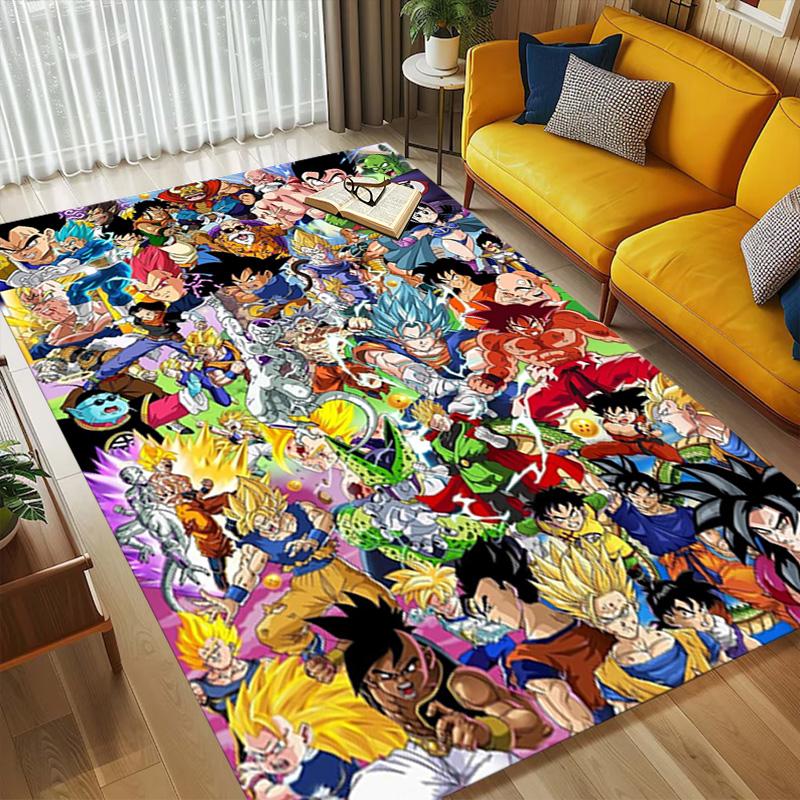 Dragon Ball Characters Living Room Nonslip Area Rug Soft Carpet For Bedroom Game Playroom Sofa Office Home Decor Doormat Christmas Gift C92682
