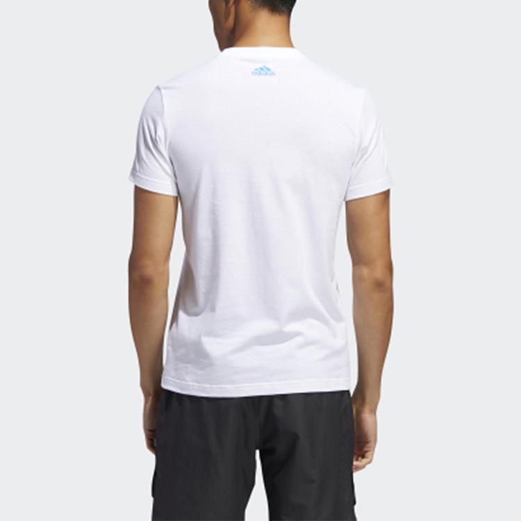 Adidas Round Neck Logo Print Short Sleeve T-Shirt Men Tops White FM7528