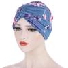 Floral Twist Leopard Print Headscarf Hat