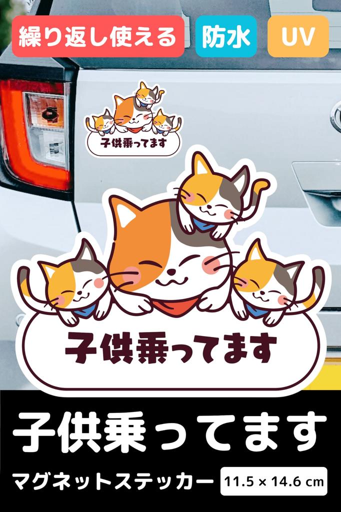 Aqteria Baby Inker Magnet Cat Child Rides for Car 14.6