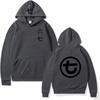 Mens Oversized Hooded Sweatshirt With Letter Print Casual Long Sleeve Pullover Fall Youth Fashion