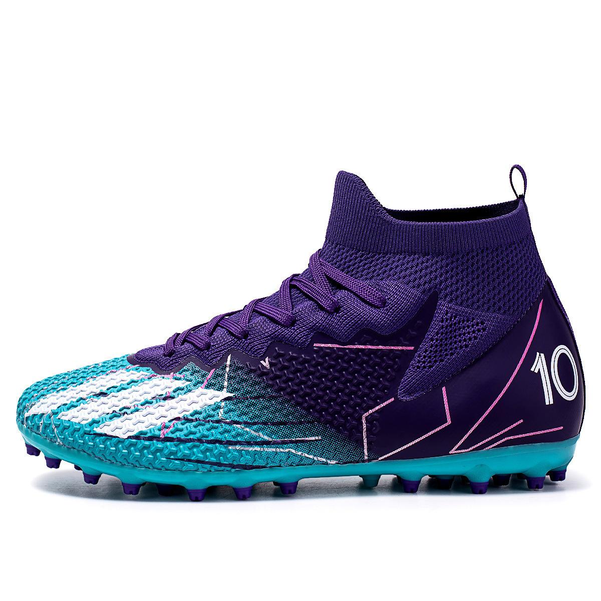 

Seamless fly-woven football shoes men s high-top teenage students AG spike training shoes sports shoes batch 2025 45
