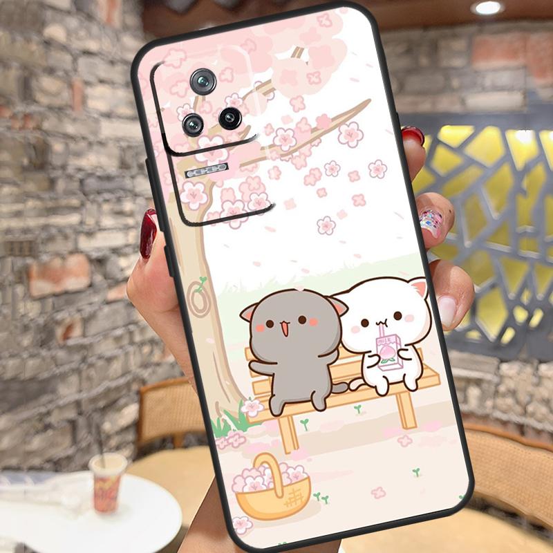 

Peach And Goma Mochi Cat For Xiaomi 13 12T 11T Pro 11 12 Lite Phone Case For POCO F5 F3 M4 X3 X5 Pro F4 X4 GT M5s C40 Mi 12