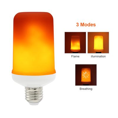 Bombilla LED de llama E27 de 6 W con 3 modos de parpadeo, ideal para decoración de Halloween, Navidad, interiores y hogar.