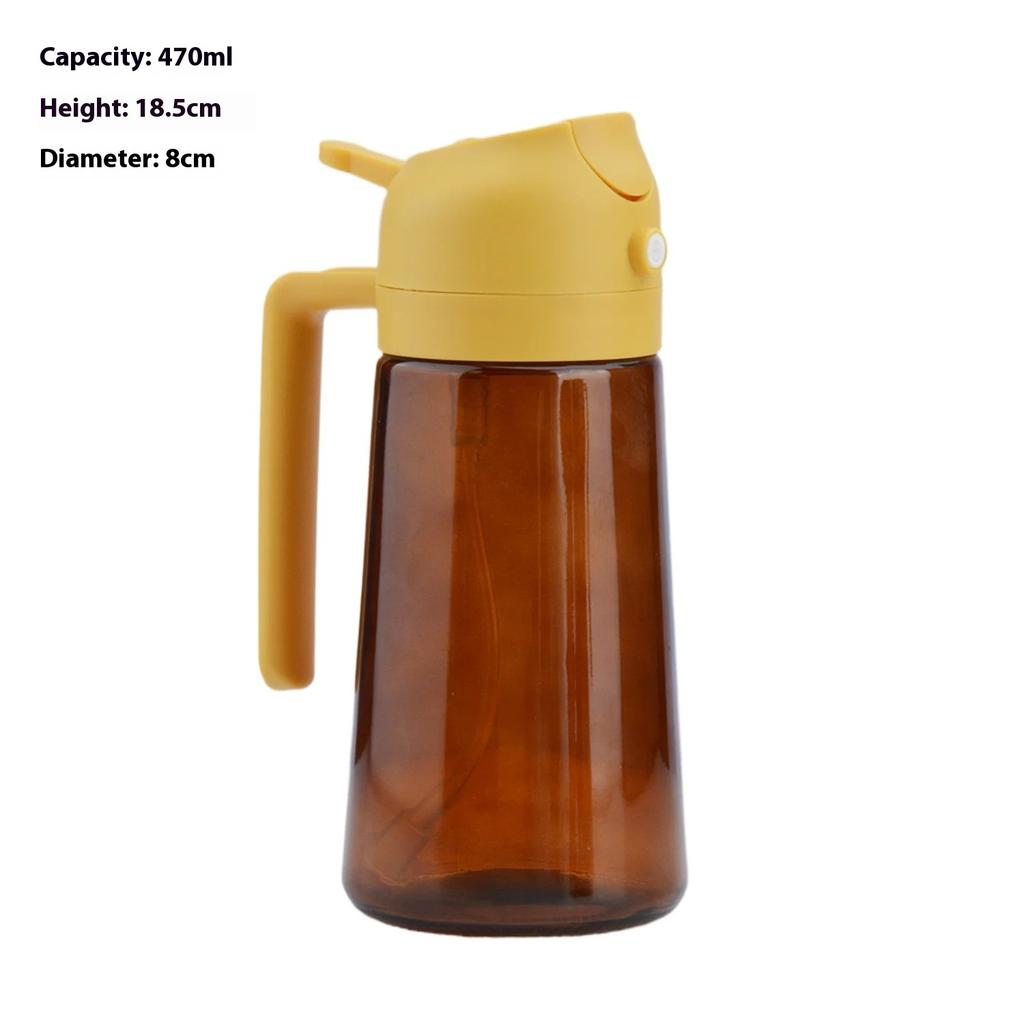 470ml Küchen Olivenölspender, 2in1 Olivenöl Sprüher für Speiseölspender, Haushalts Heißluftfritteuse Outdoor Picknick Gadgets