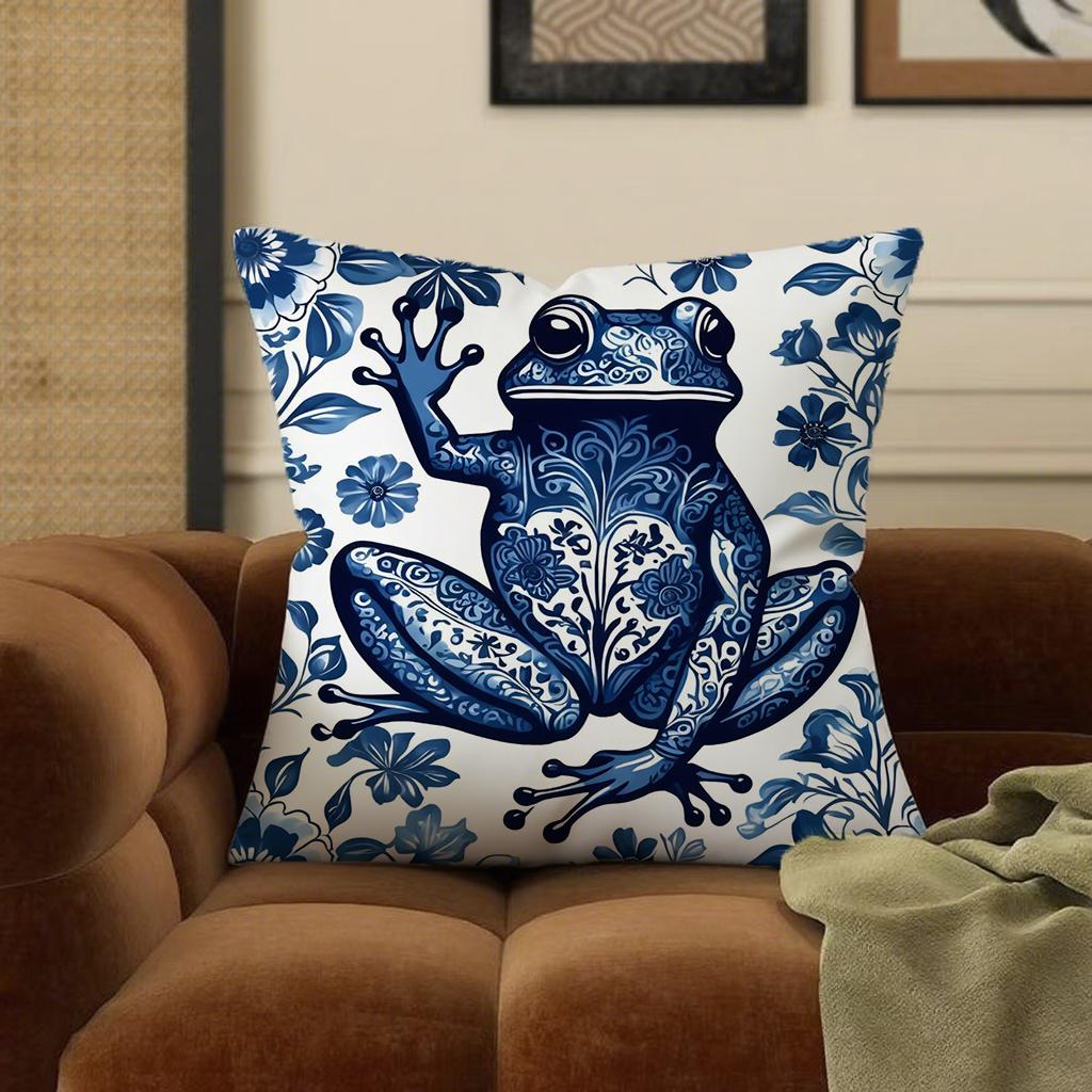 

Синие и белые наволочки с животным принтомПодходят для дивана, автомобиля, спальни, декоративная наволочка для подушки 16x16Inch