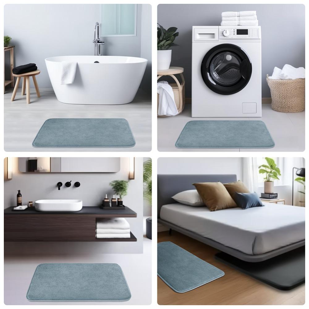Memory Foam Badematte Superweich Saugfähig Badezimmerteppiche Rutschfest Bademattenläufer für Dusche Badezimmerböden Teppich
