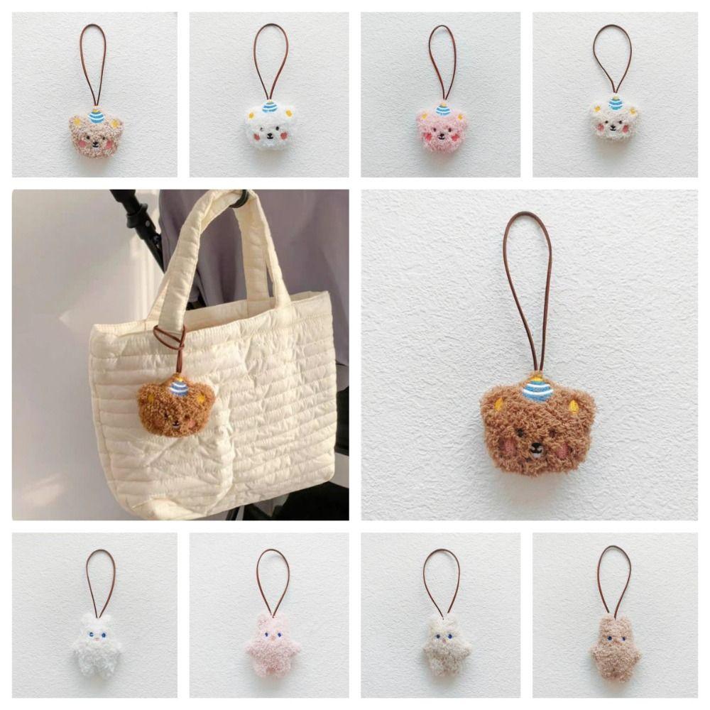 Rabbit Cue Backpack Decoration Cloth Animal Lanyard Portable Bear Bag Pendant  Children