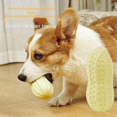 Dog Toy Balls, Durable, Teething, Sound-making Peanuts, Large Dogs, Golden Retrievers, Puppies, Cats and Dogs, A Great Way To Relieve Boredom