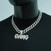 Hip Hop GANG Letter Pendant Street Personality Design Letter Cuban Chain Jewelry