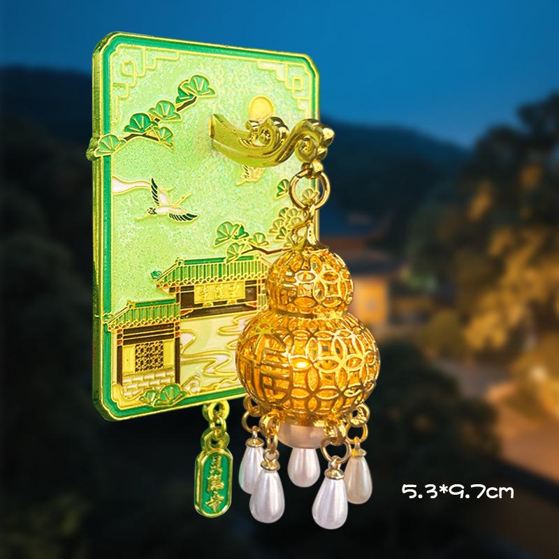 Ханчжоу Храм Линьинь 3D Светящийся Металлический Магнит на Холодильник - Культурный Сувенир Подарок