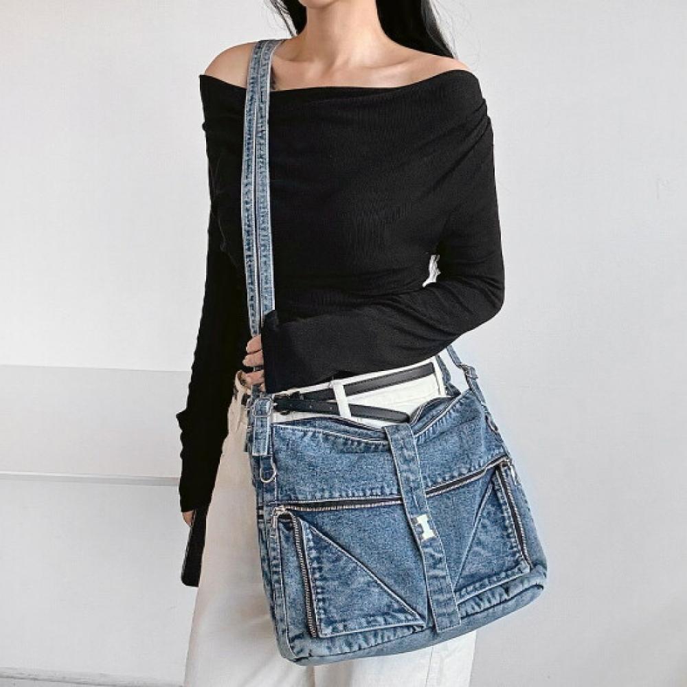 Fromheaven Daily Denim Backpack Shoulder Bag Crossbody With Keyring 7 Types
