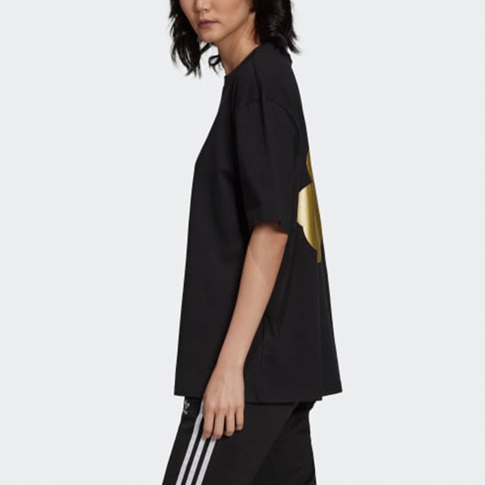 Women's T-Shirt Adidas Originals Drop Shoulder Sleeve T Shirt Women's Black
