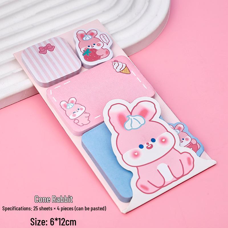 Cute Panda Sticky Notes - Reusable Cartoon Memo Pads for Students 6*12cm