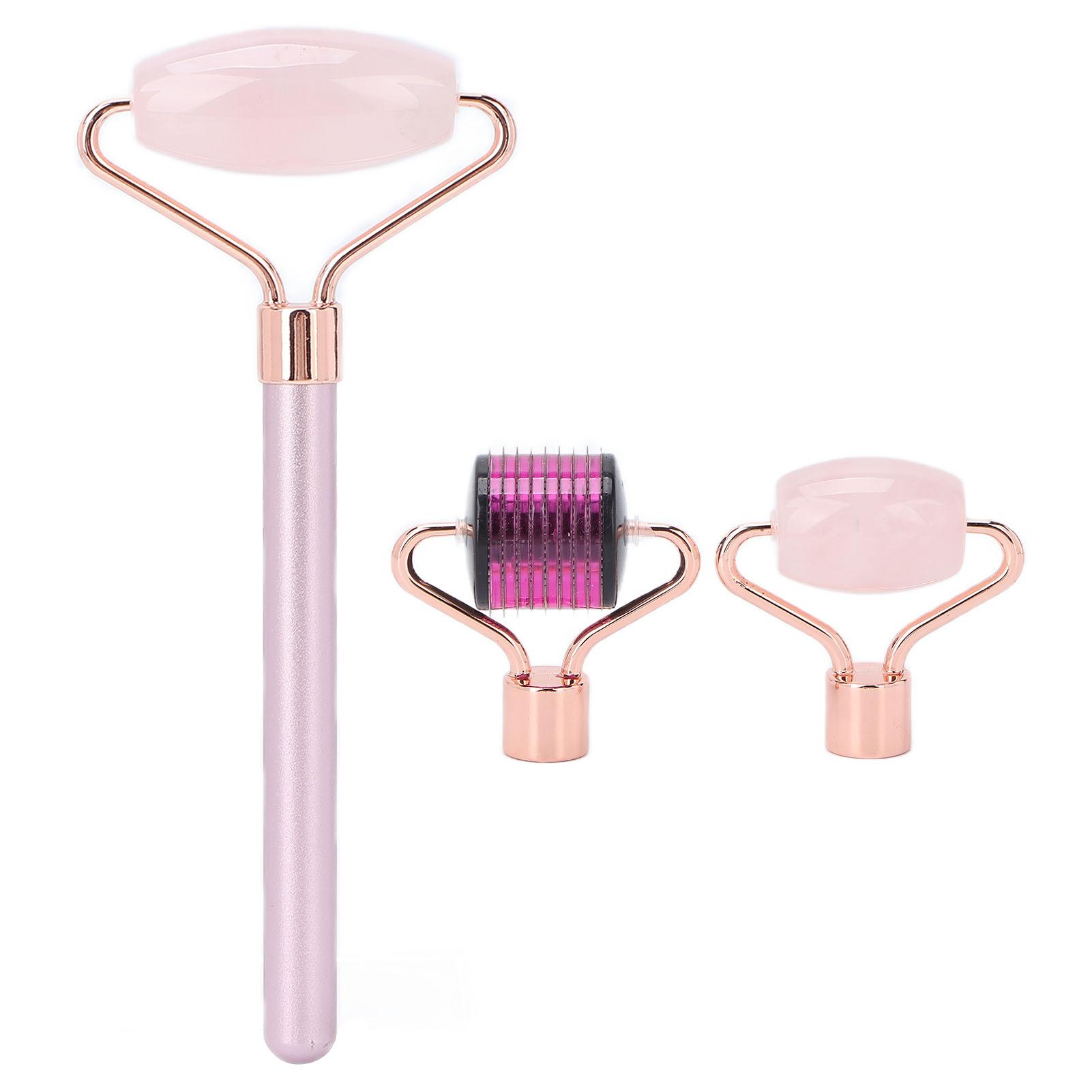 

Набор инструментов для лица Sha 3 в 1 Jade Stone Roller Facial Microneedle Roller Massager Набор инструментов