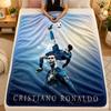 Koc Flanelowy Cristiano Ronaldo Ciepły Miękki Koc Rzutowy do Użytku Wewnętrznego Sofa Łóżko Salon