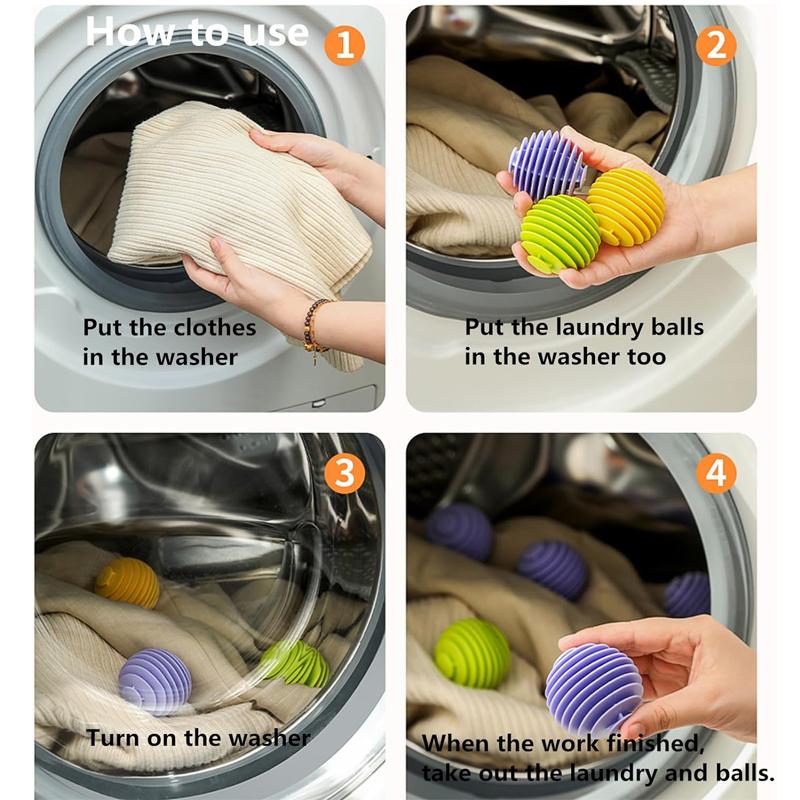 3PCS Reusable Magic Laundry Balls TPR Soft Anti-winding Clothes Cleaning Tools Household Washing Machine Clothes Dryer Balls