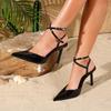 French Chic High-Heeled Slingback Sandals - Pointed Toe Stiletto Heels