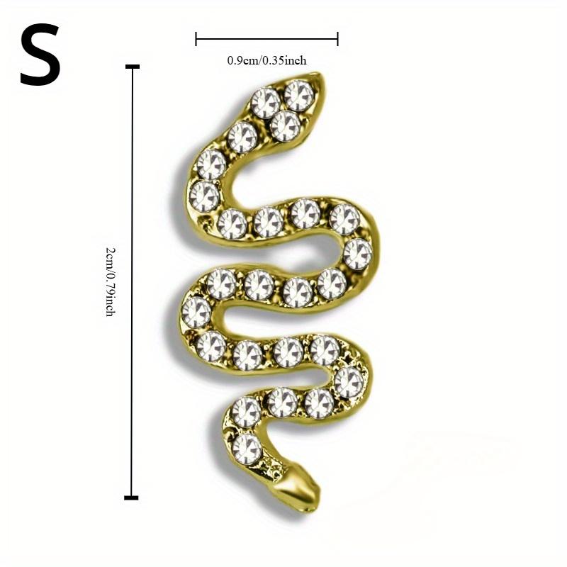 Holding Drill Snake Nail Jewellery Alloy Metal Nail Drill Three-dimensional Snake Around the Crooked Heart Drill DIY Accessories