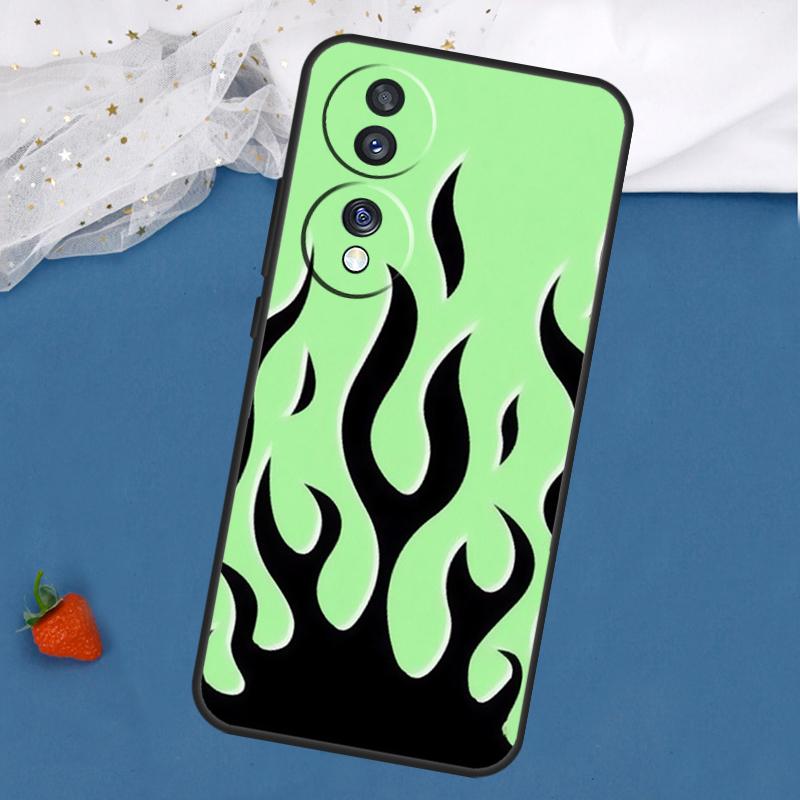 Fashion Design Flame Pattern Case For Honor Magic 7 5 6 Lite 8 Pro 200 400 50 70 90 X8c X8b X9a X9b X9c X9d Win RT Cover