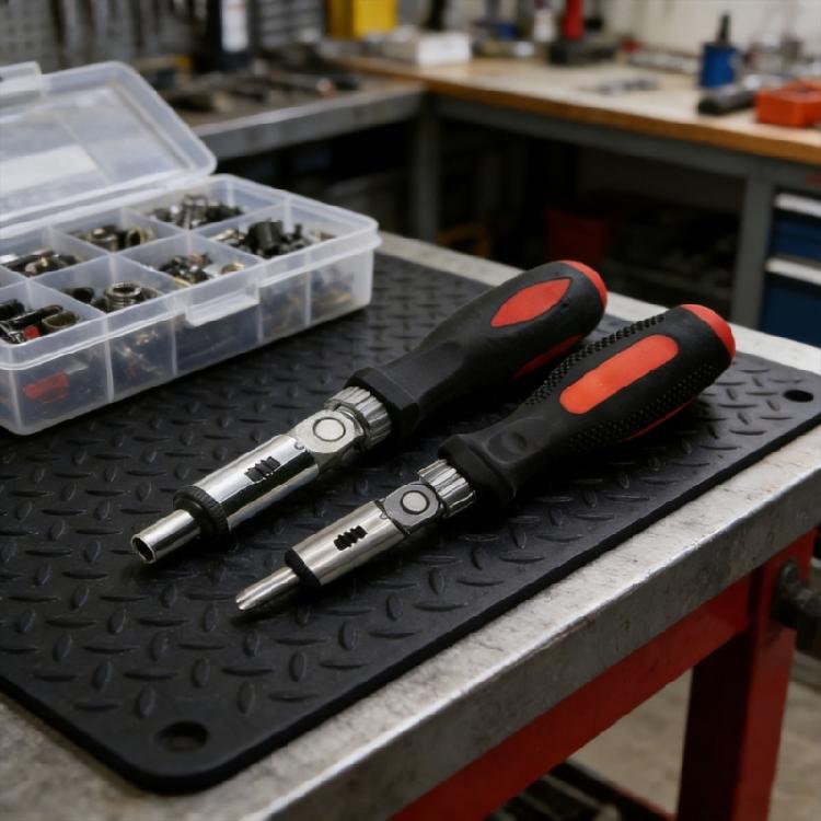 Adjustable Ratchet Screwdriver Rotating Ratchet Screwdriver Multifunction 180 Degree Angled Ratchet Screwdriver