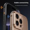 For iPhone 16 Pro Bumper Case Heat Dissipation Aluminium Alloy Phone Shell with Buckle/Camera Lid