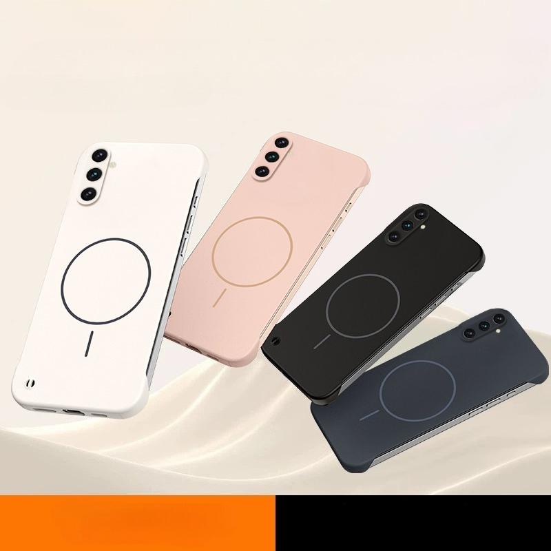 Ultra dünne rahmenlose magnetische Hülle für Samsung A56 A16 A55 A35 A15 A05 A54 A34 A24 A14 A52 A32 Magsafe Hart-PC Mattes Cover-Gehäuse