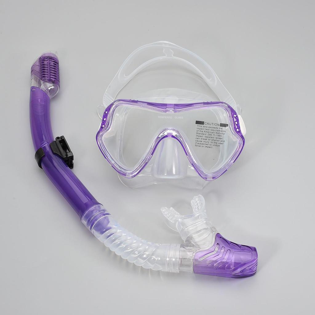 New Silicone Diving Mask & Snorkel Set for Men and Women - Large Frame Goggles