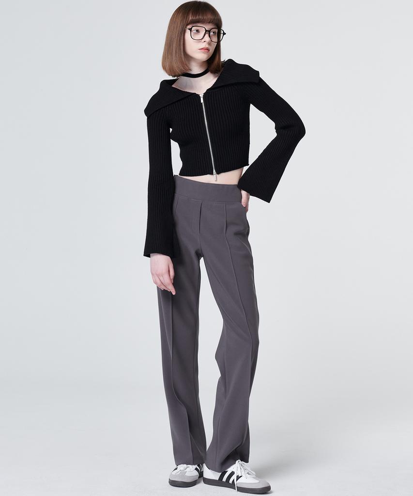 MALOUPE 2130 Elastic Stretch Pants (Dark Gray)