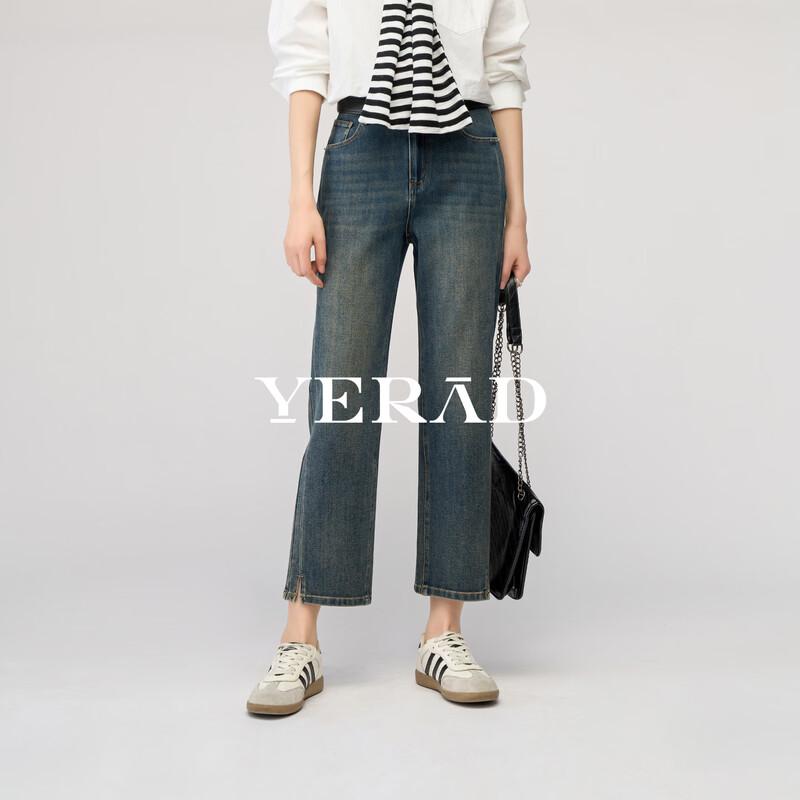 Yalida Women s Elastic Loose Straight Leg Jeans 28