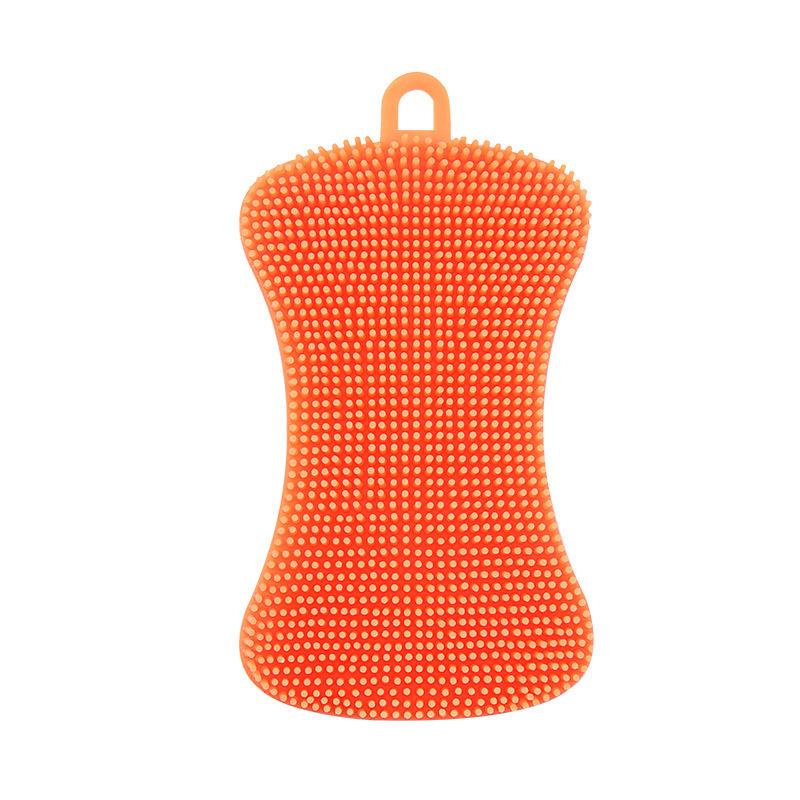 Multicolor Silicone Dishwashing Brush for Stain Removal – Durable Kitchen Cleaning Tool