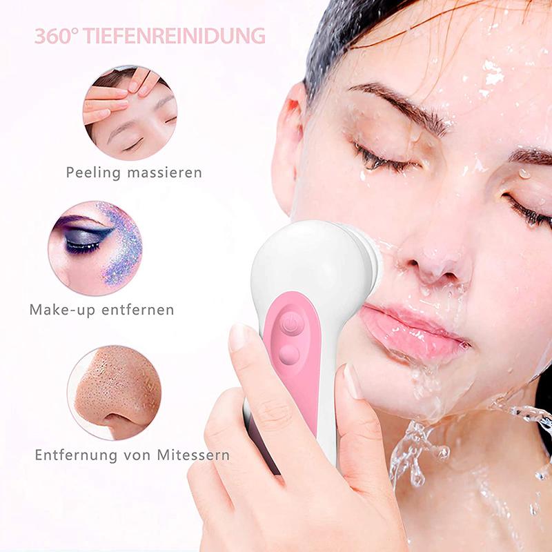 2021 Best Seller Waterproof Deep Cleaning Electric Facial Scrub Brush Exfoliating Spin Facial Brush Cleanser