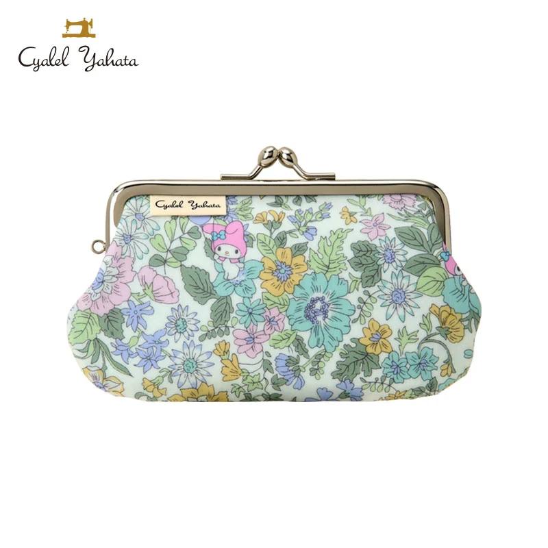Sanrio My Melody Liberty Fabrics Mini Clasp Pouch Blue (Flower) NEW