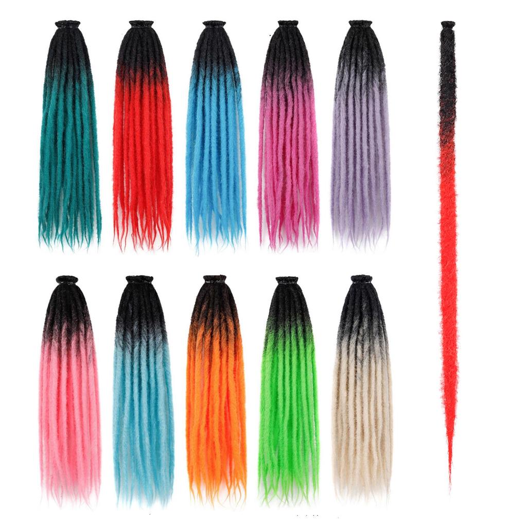 24-Inch Single Strand European & American Felt Dreadlocks Wig – Hand-Crocheted Extensions for Street Dance