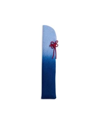 Kyoto Geibido Folding Fan Case, 22.5cm, Gradient, Women's, Japanese Item, Made In Japan (Navy)