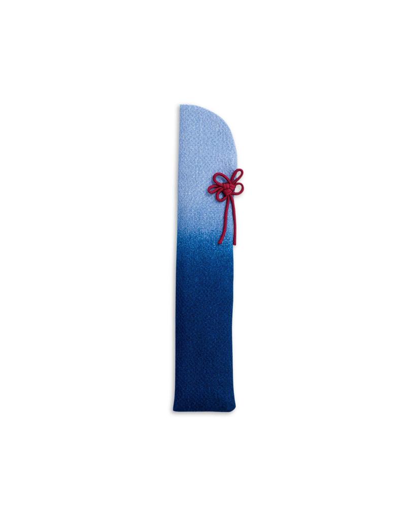 Kyoto Geibido Folding Fan Case, 22.5cm, Gradient, Women's, Japanese Item, Made In Japan (Navy)