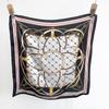 Korean Version of the New Summer Chain Simulation Silk Printing Small Square Scarf Professional Scarf Decorative Headband Silk Scarf Neck Protection