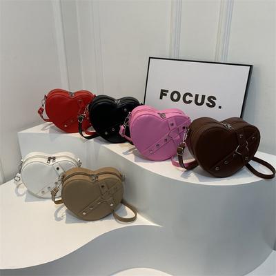 Personality Rivet Love Popular Fashion Trend Texture Trendy With Foreign Style Crossbody Shoulder Women'S Bag