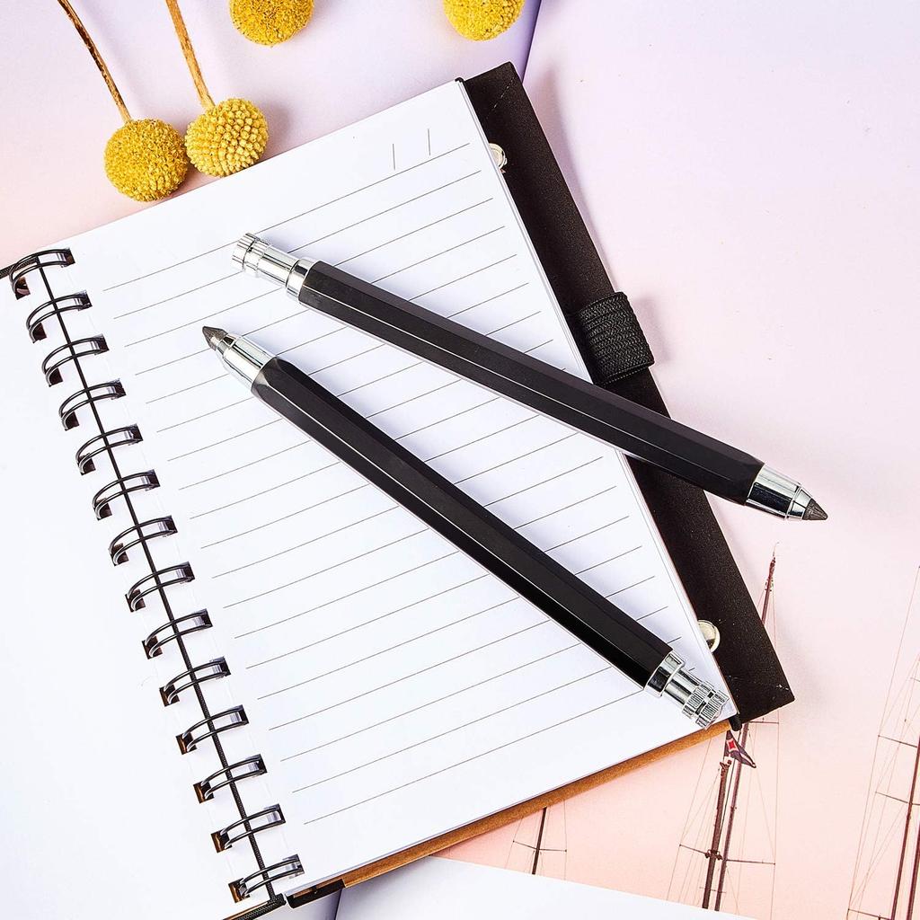 Outus 3 Pcs 5.6 Mm Lead Holder Mechanical Pencils Sketch Up Automatic Clutch Graphite Pencil with Built-in Sharpener Lead Pencil For Construction,