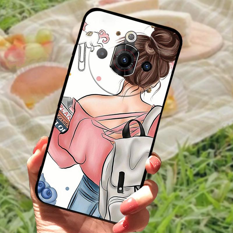 For ZTE Nubia Focus Pro Case Butterfly Pattern Printing Stylish Design Phone Protective Cover For Nubia Focus Pro 5G Funda