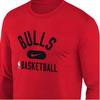 Nike NBA Collaboration Chicago Bulls Quick-Dry Long Sleeve T-Shirt Kids Tops Red 3Z2B7FEJX-BUL