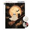 Halloween Pearl Painting Kit Cat Moon Broom Handmade DIY Home Decoration Painting