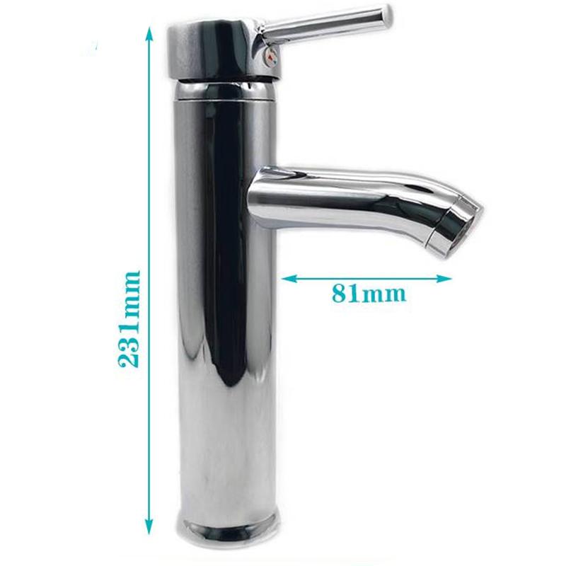 Silver Stainless Steel Hot and Cold Faucet, Basin, Bathroom, Kitchen Faucet, Ceramic Inner Core