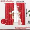 2pcs,Curtains Cute Reindeer Christmas Snow Creative Popular Curtains Versatile 100% Polyester Curtains Thermal Insulation, and