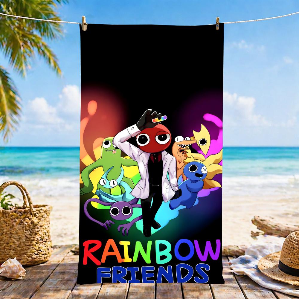 R-Rainbow Friends-S Towel Microfiber Beach Towel, Quick-Dry, Sand-Free, Ultra-Fine Fiber, Super Soft.