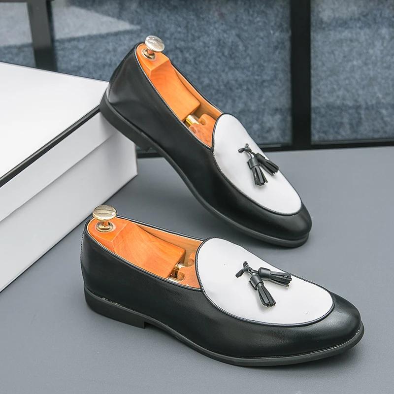 Модные Простые Летние Мужские Лоферы Мокасины Свадебное Платье Обувь для Вождения — фото 5